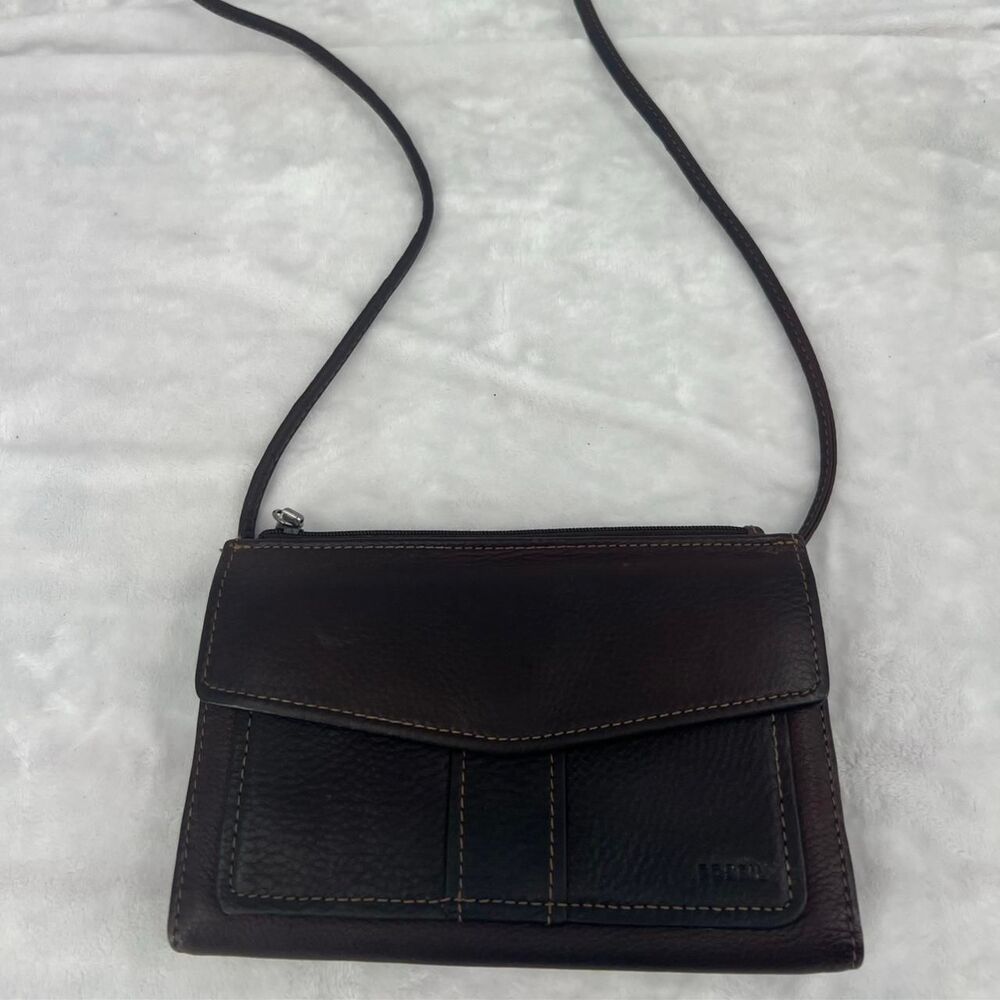 Vintage Fossil Women's Brown Crossbody Bag/Wallet